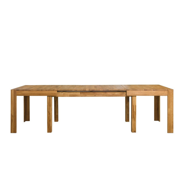NordicStory Mesa de jantar extensível em madeira maciça de carvalho 
