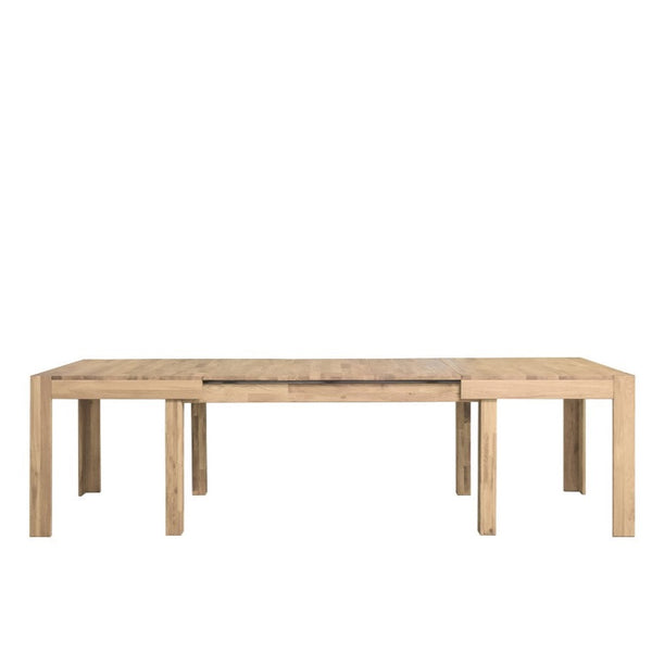NordicStory Mesa de jantar extensível em madeira maciça de carvalho 