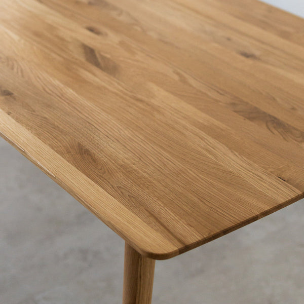 Mesa de comedor fija rectangular en roble macizo Escandi 1