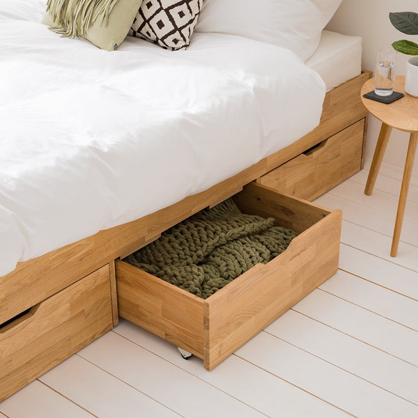 NordicStory Sofia Bedroom Headboard Bedboard em madeira maciça de carvalho escandinavo