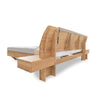NordicStory "Alina" cama de carvalho maciço com cabeceira e 2 mesas de cabeceira flutuantes10