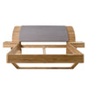NordicStory "Alina" cama de carvalho maciço com cabeceira e 2 mesas de cabeceira flutuantes1
