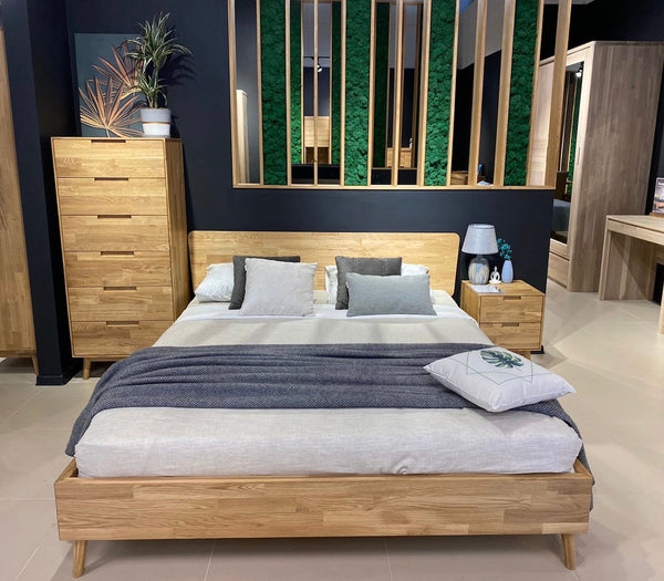 NordicStory Cama de carvalho maciço Escandí 