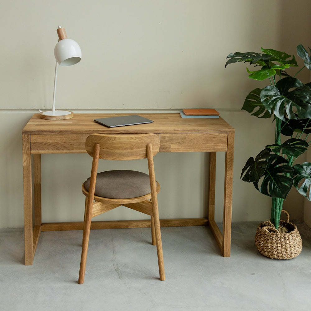 Mesa de escrita NordicStory, cómoda de carvalho maciço 