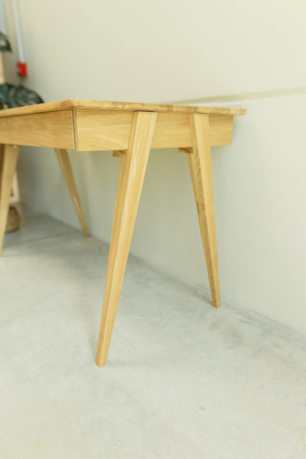  Mesa de escrita em madeira maciça de carvalho sustentável NordicStory Nordic