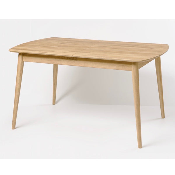  NordicStory Mesa de jantar rectangular extensível em madeira maciça de carvalho