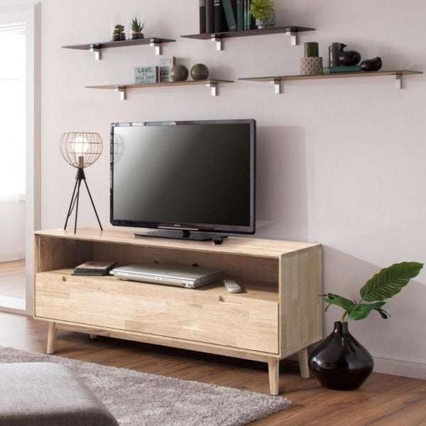 Suporte de TV em carvalho maciço Escandi 2 Roble.Store NordicStory