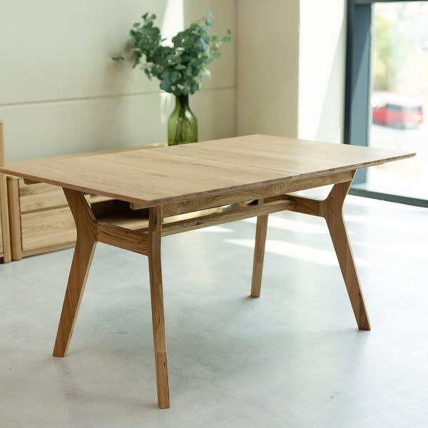 NordicStory Mesa de jantar extensível em carvalho maciço Harold