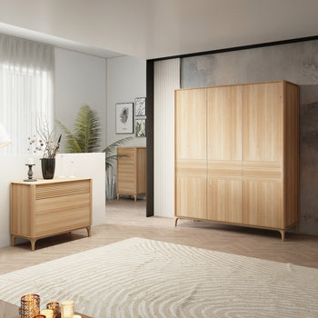 Cómoda de carvalho maciço Oxford 3.1, 100x45x81 cm. | NordicStory