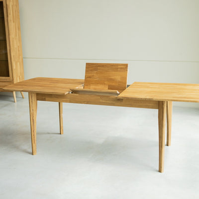  NordicStory Mesa de jantar extensível em madeira maciça de carvalho sustentável