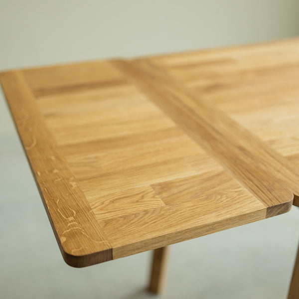 NordicStory Mesa de jantar extensível em madeira maciça de carvalho sustentável