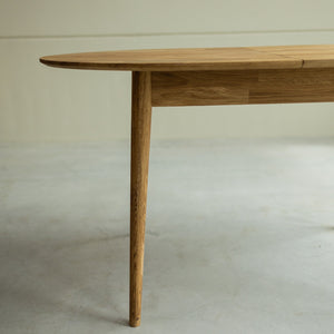  NordicStory Mesa de jantar oval extensível em carvalho maciço sustentável