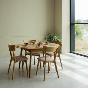  NordicStory Mesa de jantar oval extensível em carvalho maciço sustentável