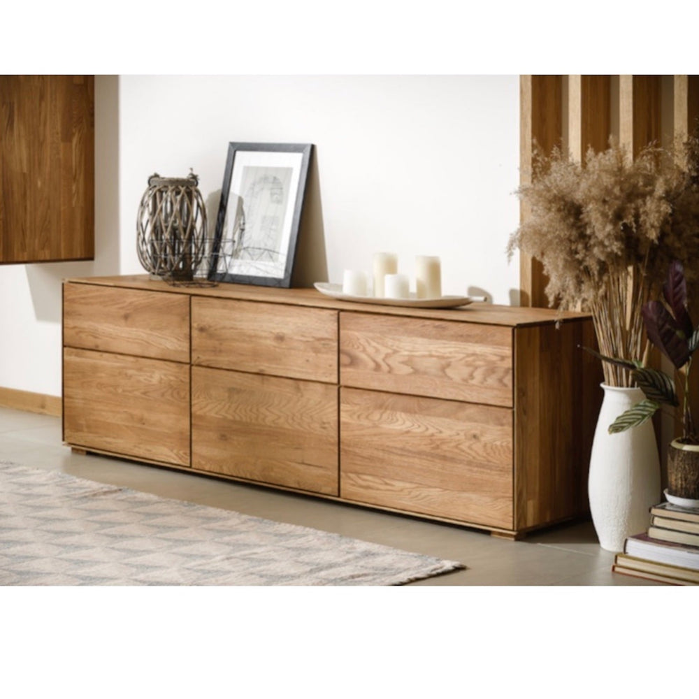 Suporte de TV NordicStory em madeira maciça de carvalho 