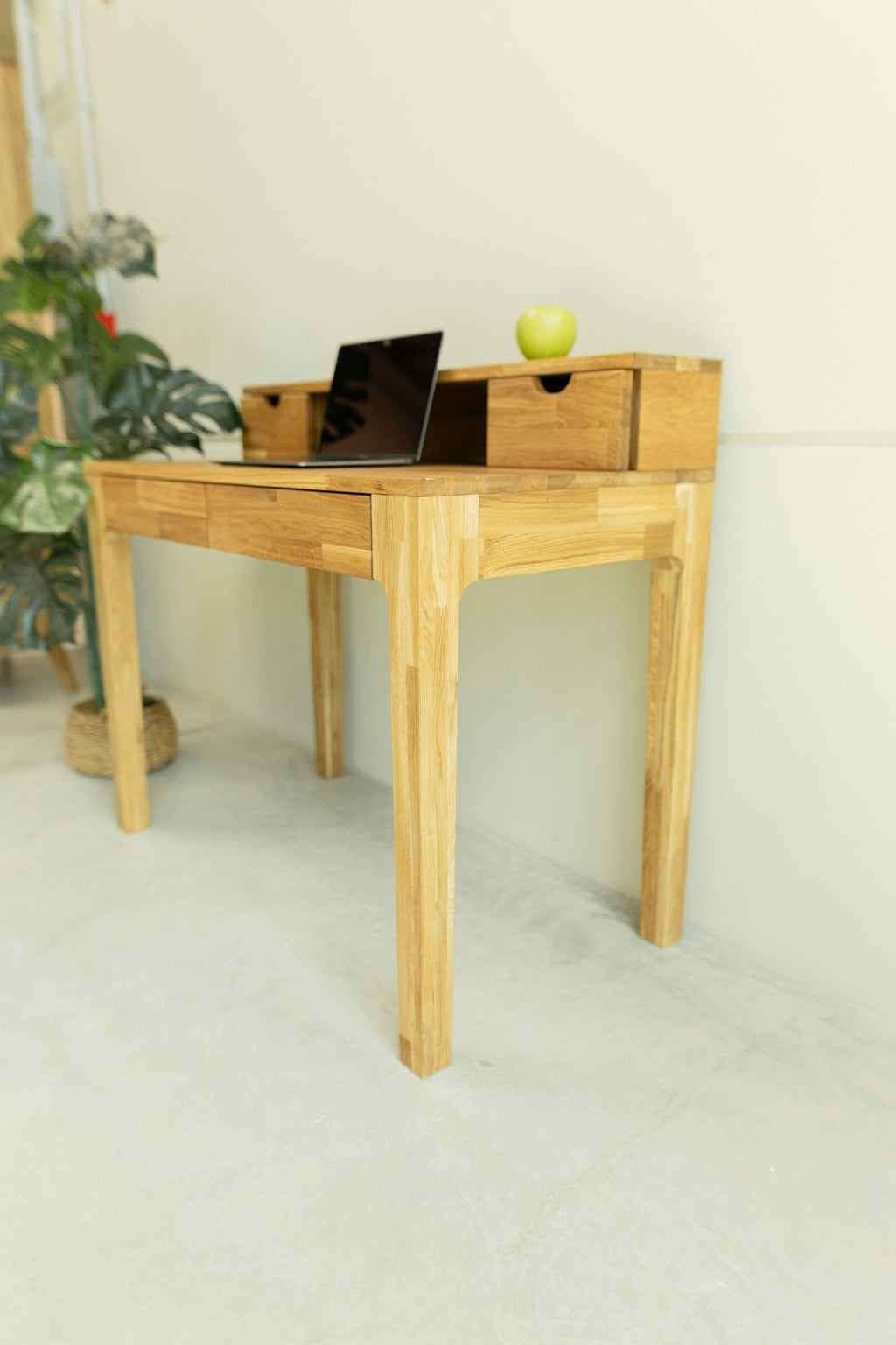 NordicStory Mesa de secretária em madeira maciça de carvalho sustentável