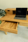 NordicStory Mesa de escrita em madeira maciça de carvalho sustentável