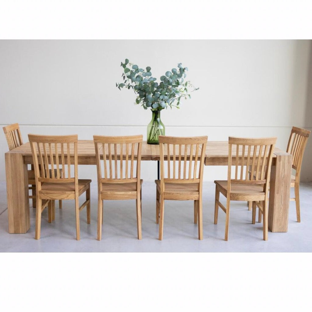 NordicStory Conjunto de mesa de madeira maciça Ontário e 6 cadeiras Provance Oak.Store