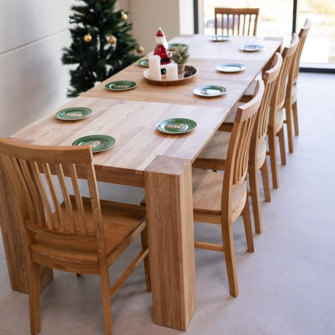 NordicStory Conjunto de mesa de madeira maciça Ontário e 6 cadeiras Provance Oak.Store