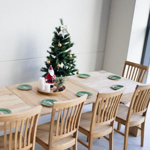 NordicStory Conjunto de mesa de madeira maciça Ontário e 6 cadeiras Provance Oak.Store