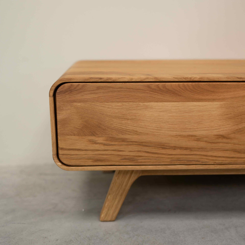 Suporte para TV em madeira de carvalho maciço