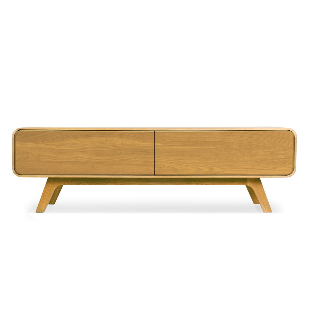 Aparador de madeira maciça de carvalho NordicStory Geneva, 120 x 45 x 36,5 cm.