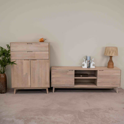 NordicStory Cómoda Cómoda em carvalho maciço Escandi 2 Oak.Store
