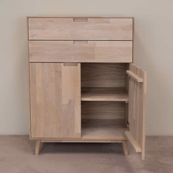 NordicStory Cómoda Cómoda em carvalho maciço Escandi 2 Oak.Store