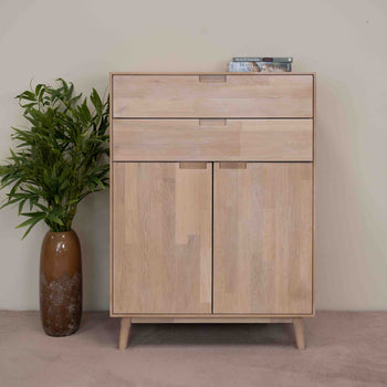 NordicStory Cómoda Cómoda em carvalho maciço Escandi 2 Oak.Store