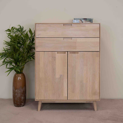 NordicStory Cómoda Cómoda em carvalho maciço Escandi 2 Oak.Store