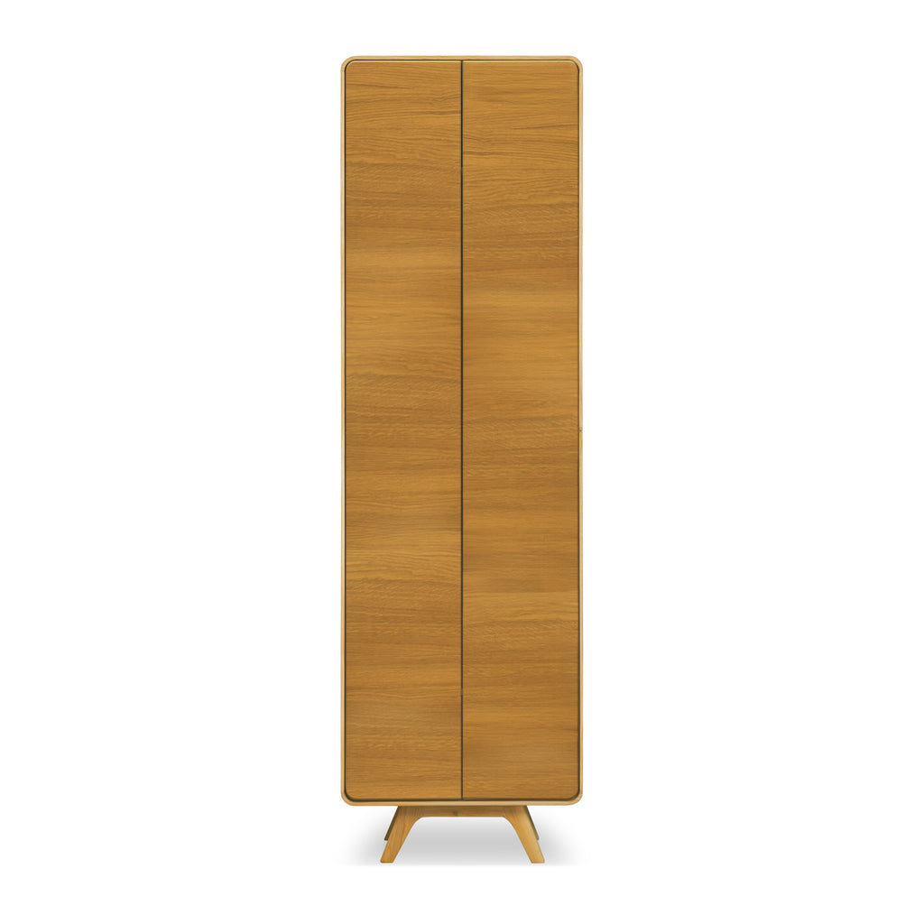 Armário NordicStory com 2 portas em carvalho maciço Genebra, 60 x 45 x 200 cm.