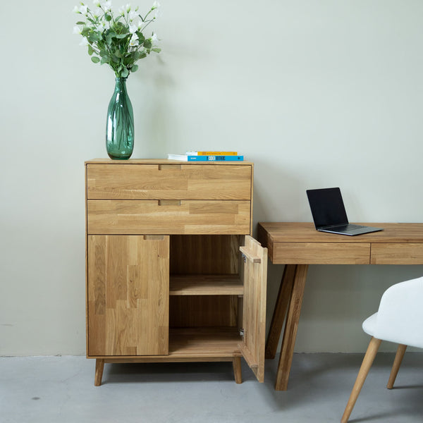 NordicStory Cómoda Cómoda em carvalho maciço Escandi 2 Oak.Store