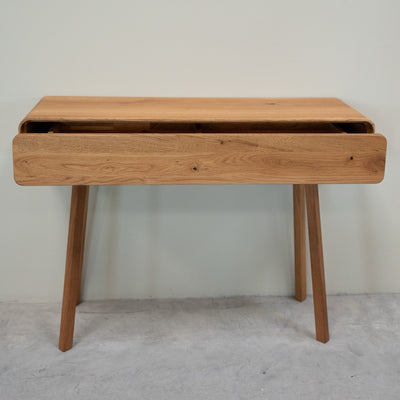 NordicStory Cómoda de consola em carvalho maciço Genebra, 110 x 35 x 80 cm.