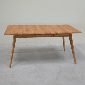NordicStory Mesa de jantar extensível em madeira de carvalho maciço Genebra
