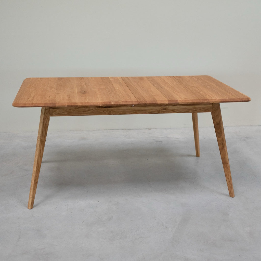 NordicStory Mesa de jantar extensível em madeira de carvalho maciço Genebra