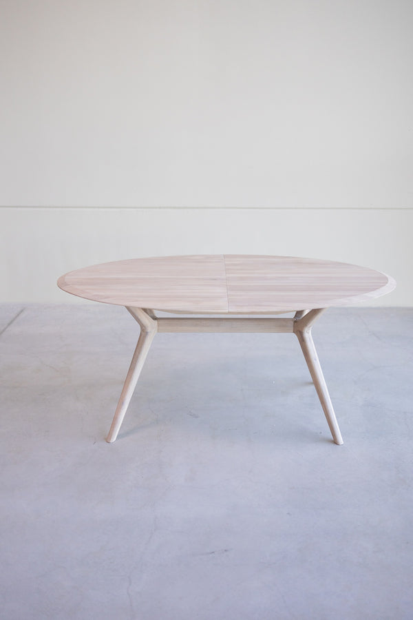 NordicStory Mesa de jantar extensível em carvalho maciço Carmen