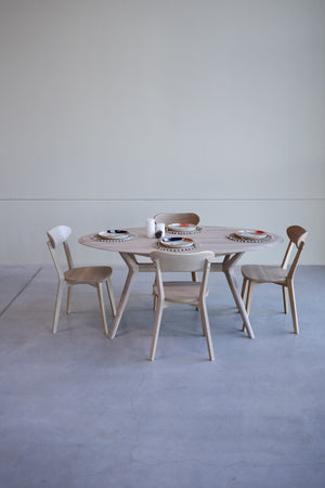 NordicStory Mesa de jantar extensível em carvalho maciço Carmen