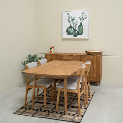 NordicStory Mesa de jantar extensível retangular em carvalho maciço Escandi Oak.Store