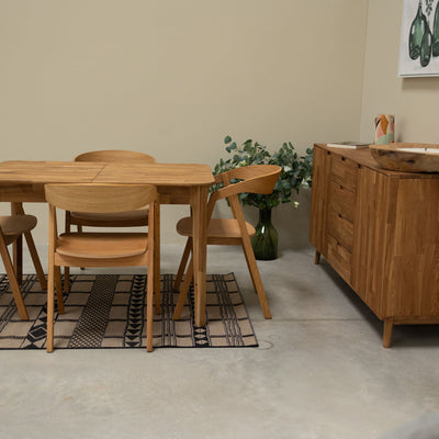 NordicStory Mesa de jantar extensível em carvalho maciço França Roble.Store