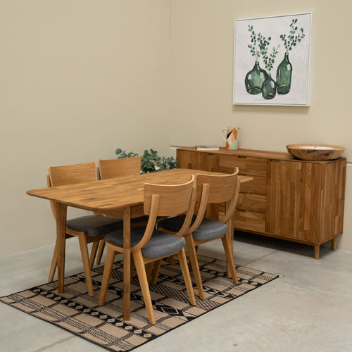 NordicStory Mesa de jantar extensível em carvalho maciço França Roble.Store