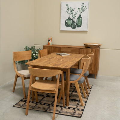 NordicStory Mesa de jantar extensível em carvalho maciço França Roble.Store