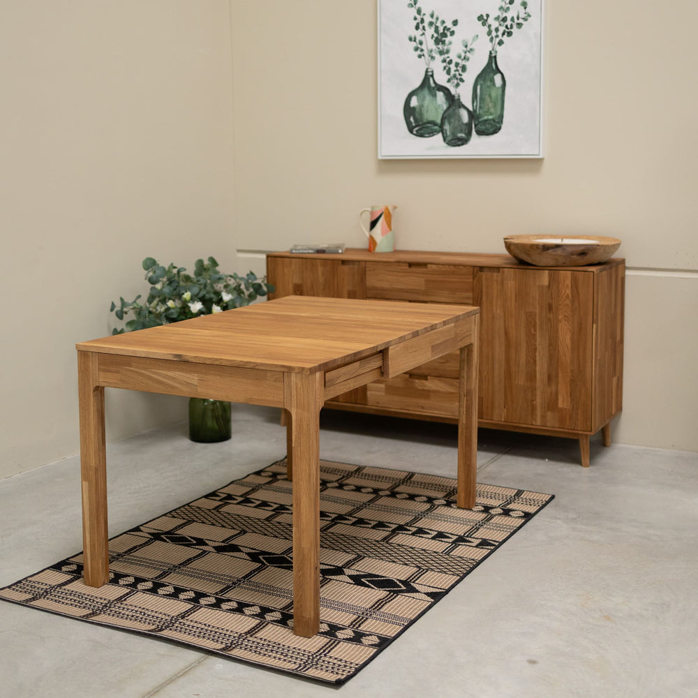 NordicStory Mesa de jantar extensível em carvalho maciço Marsi Roble.Store