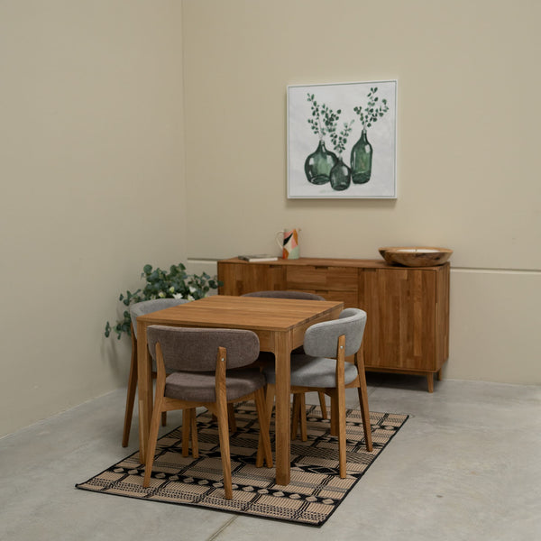 NordicStory Mesa de jantar extensível em carvalho maciço Marsi Roble.Store