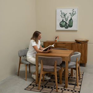 NordicStory Mesa de jantar extensível em carvalho maciço Marsi Roble.Store