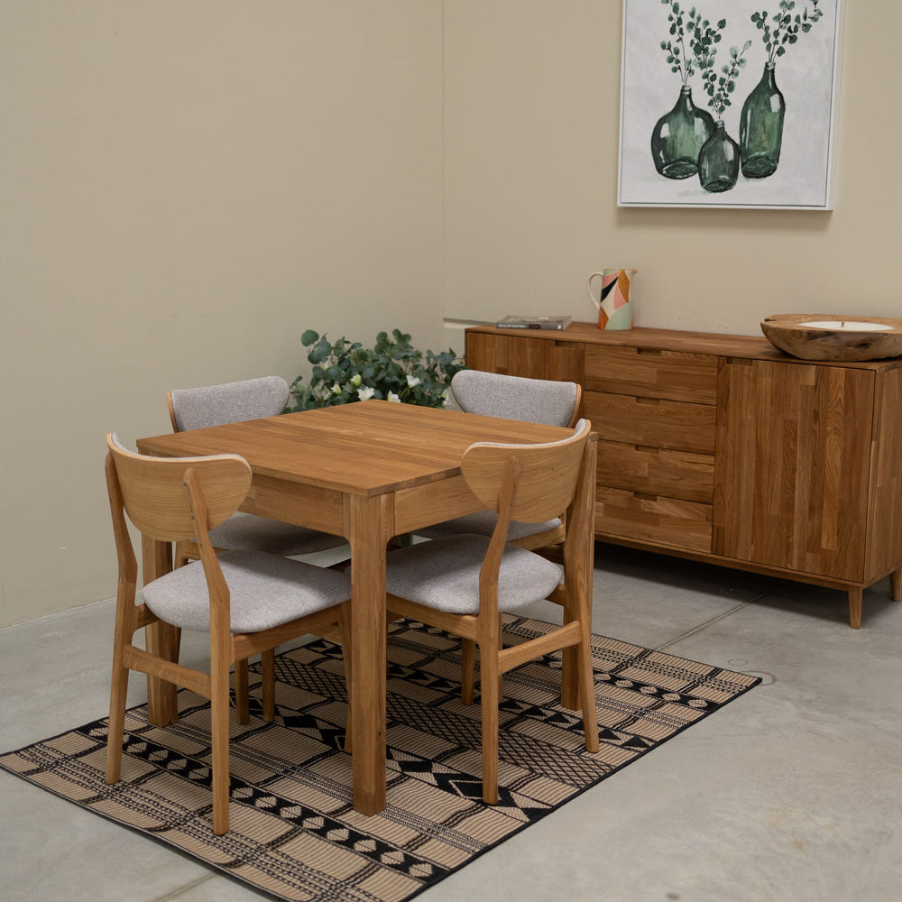 NordicStory Mesa de jantar extensível em carvalho maciço Marsi Roble.Store