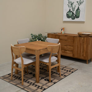 NordicStory Mesa de jantar extensível em carvalho maciço Marsi Roble.Store
