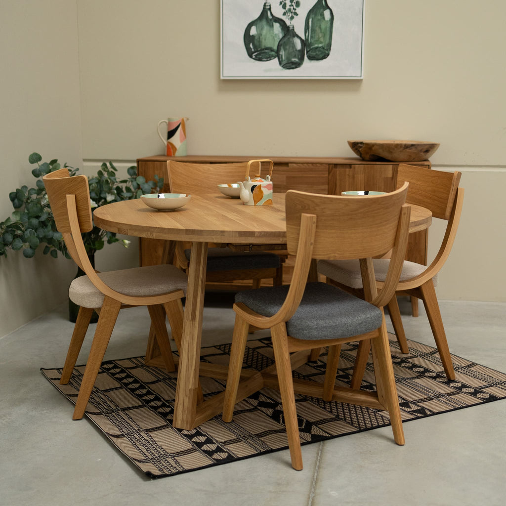NordicStory Mesa de jantar extensível em carvalho maciço sustentável Roble.Store