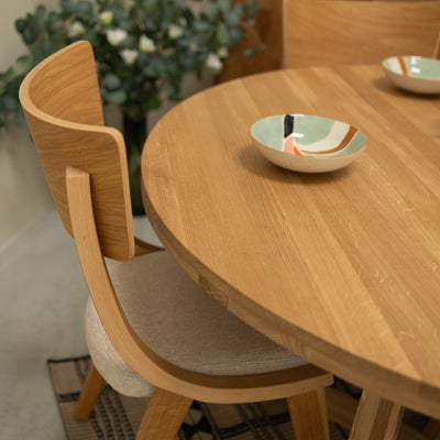 NordicStory Mesa de jantar extensível em carvalho maciço sustentável Roble.Store