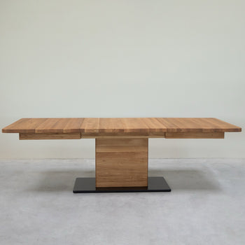 NordicStory Mesa de jantar extensível em carvalho maciço Bremen, 160-250 x 90 x 75 cm.