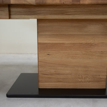 NordicStory Mesa de jantar extensível em carvalho maciço Bremen, 160-250 x 90 x 75 cm.