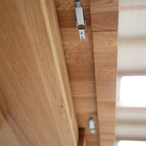 NordicStory Mesa de jantar extensível em carvalho maciço Bremen, 160-250 x 90 x 75 cm.